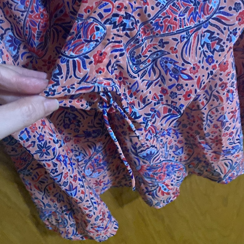Westport beautiful blouse Large coral blue and reds - Picture 3 of 7